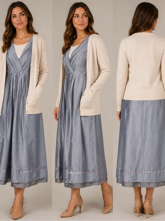 BCBGMaxAzria Dresses & Skirts - BCBG Runway - Gray Flared Midi Dress